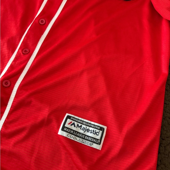 VINTAGE CINCINNATI REDS (KEMP) JERSEY!!! LOADED WITH VINTAGE CINCI REDS PATCHES - Picture 3 of 13